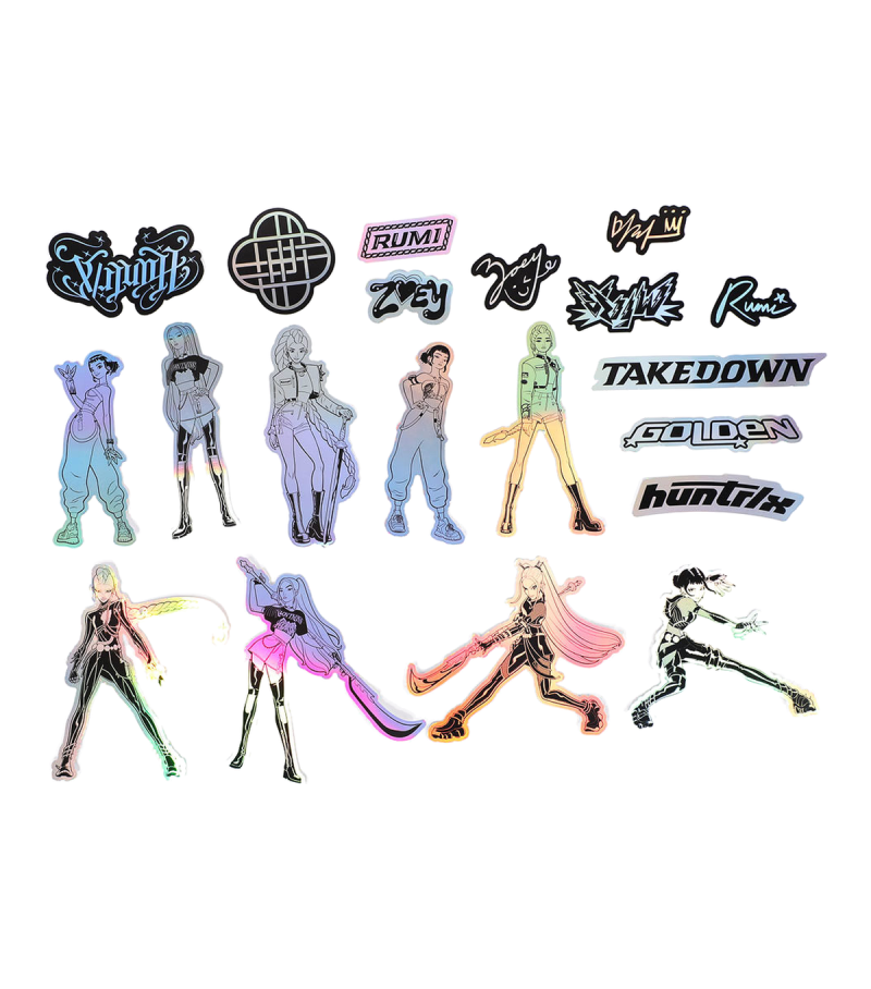 K-Pop Demon Hunters Holographic Luggage Stickers Pack Of 20