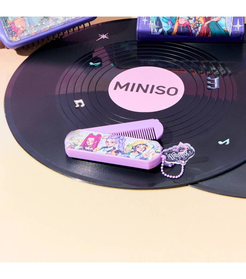 K-Pop Demon Hunters Folding Mirror & Comb Keychain