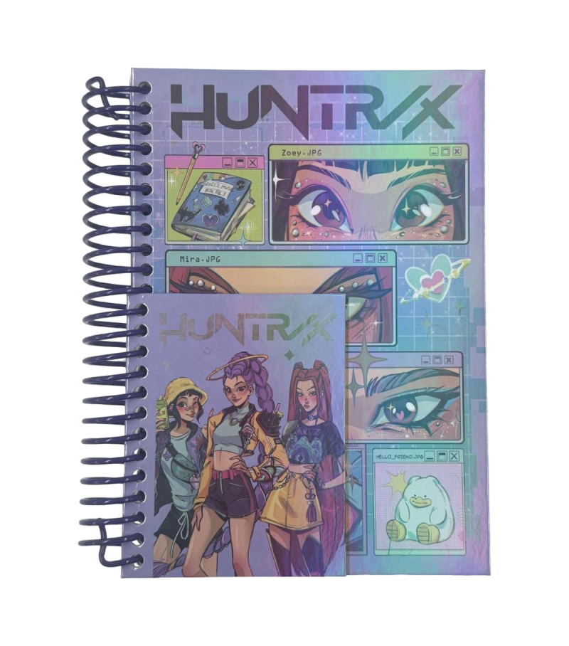 K-Pop Demon Hunters A5 Double Layer Wire Bound 120 Page Notebook & Stickers