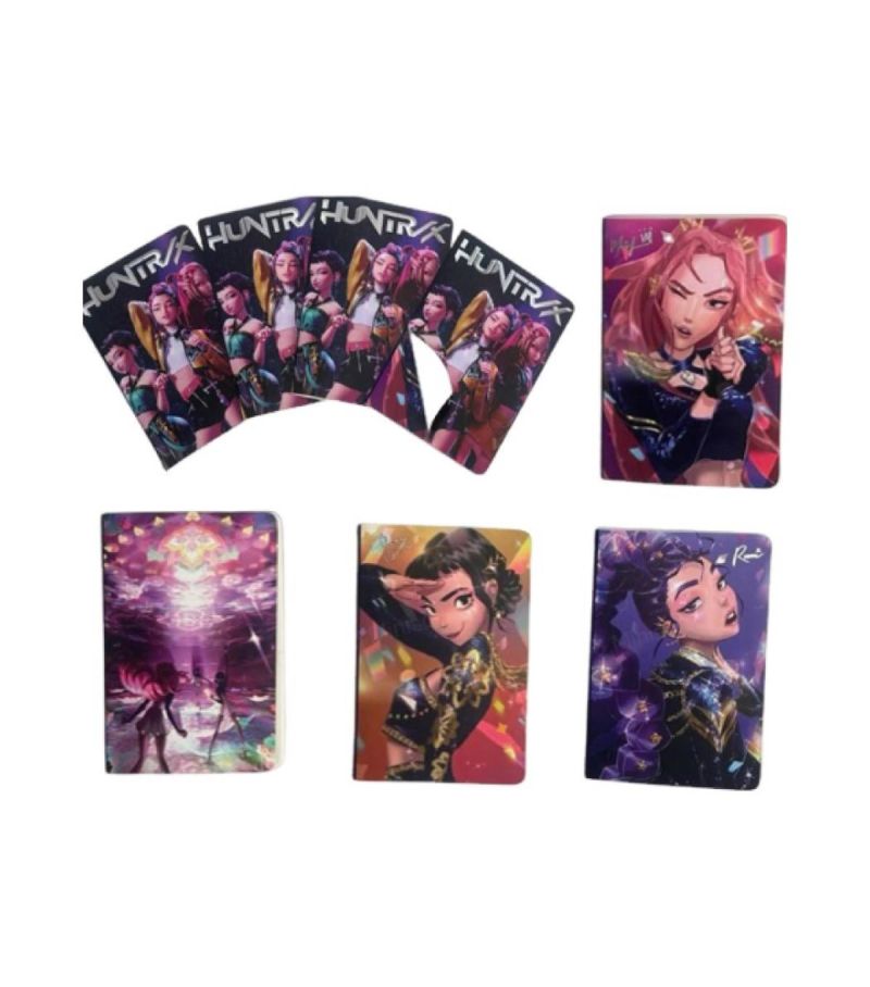 K-Pop Demon Hunters A6 Double Cover 28 Page Stitch Bound Notebook (Assorted Characters)