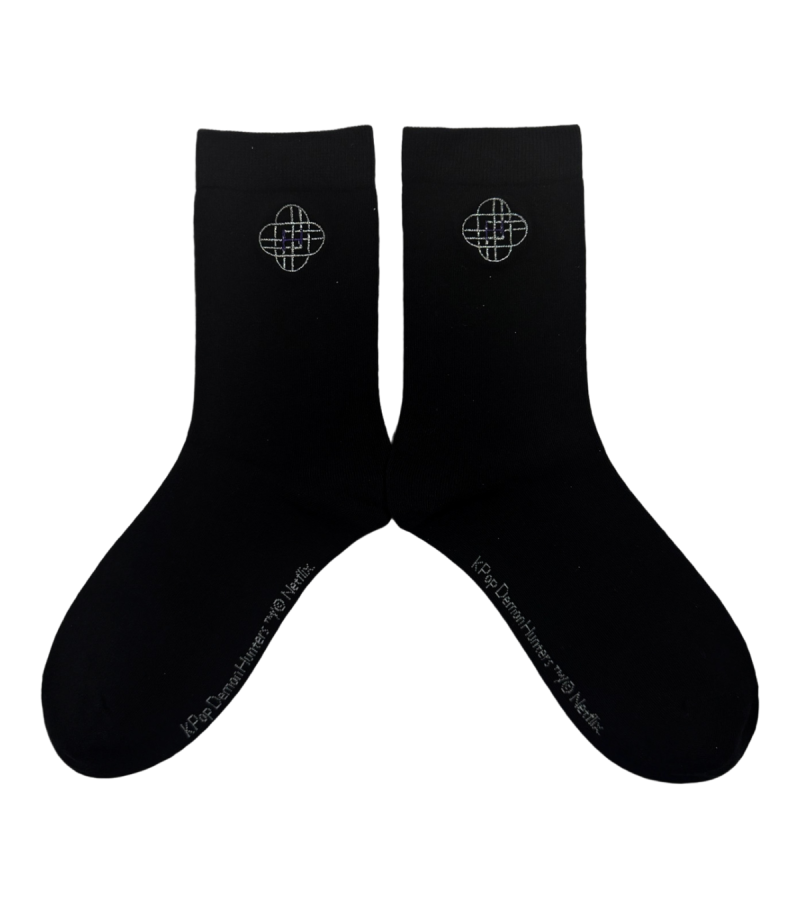K-Pop Demon Hunters Black Crew Socks (Assorted Characters)