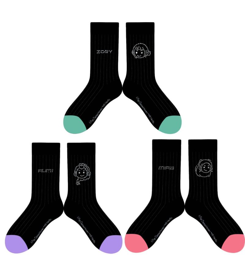 K-Pop Demon Hunters Coloured Toe Crew Socks (Assorted Characters)