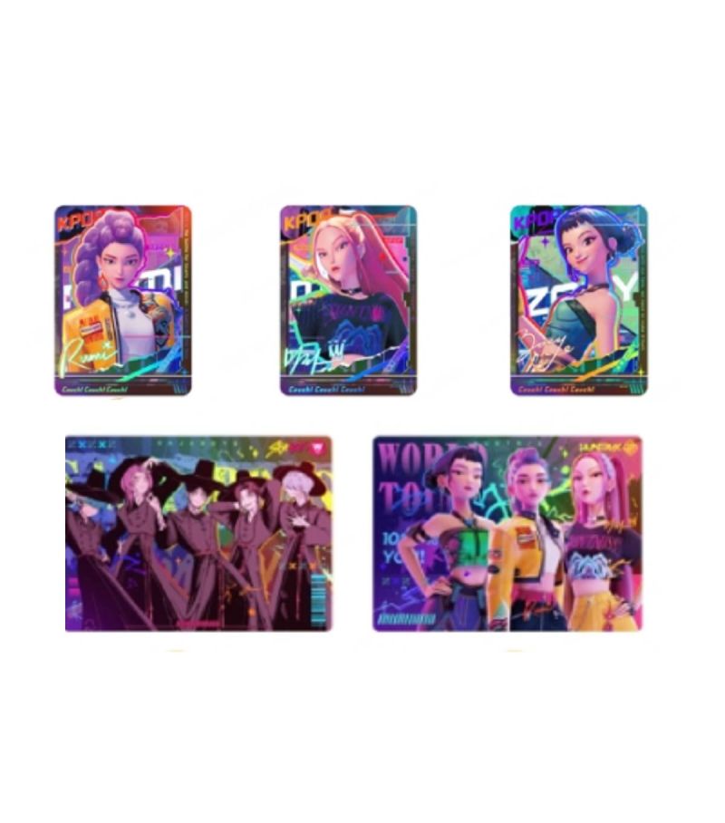 K-Pop Demon Hunters Peel Off Holographic Card & Foil Sticker Surprise Blind Bag
