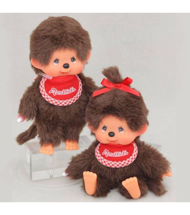 Bandai Monchhichi Beanie Boy & Girl 14cm Plush Soft Toy (Assorted Characters)