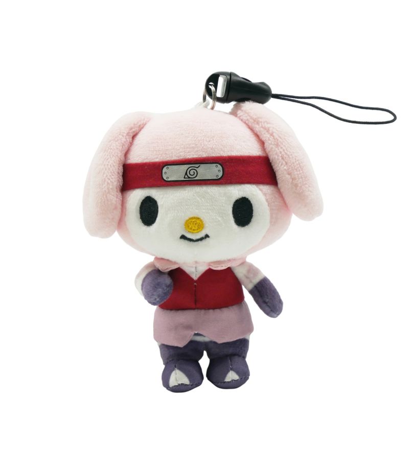Sanrio X Naruto My Melody X Sakura 10cm Plush Soft Toy Pendant