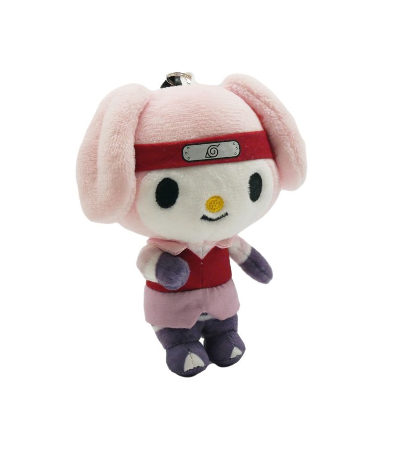 Sanrio X Naruto My Melody X Sakura 10cm Plush Soft Toy Pendant