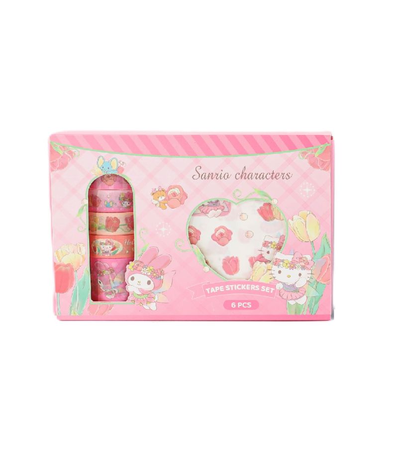 Sanrio Hello Kitty & Friends My Melody Tulip Collection Diary Sticker Set 6 Rolls