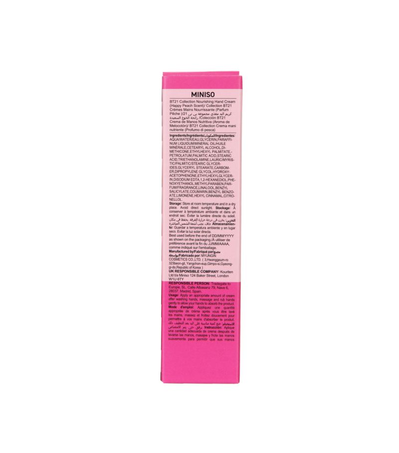 BT21 Collection Nourishing Hand Cream Happy Peach Scent