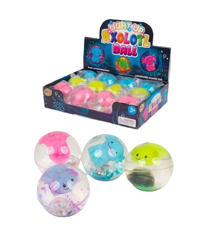 Flashing Light Up Axolotl Water Ball (Assorted Colours)