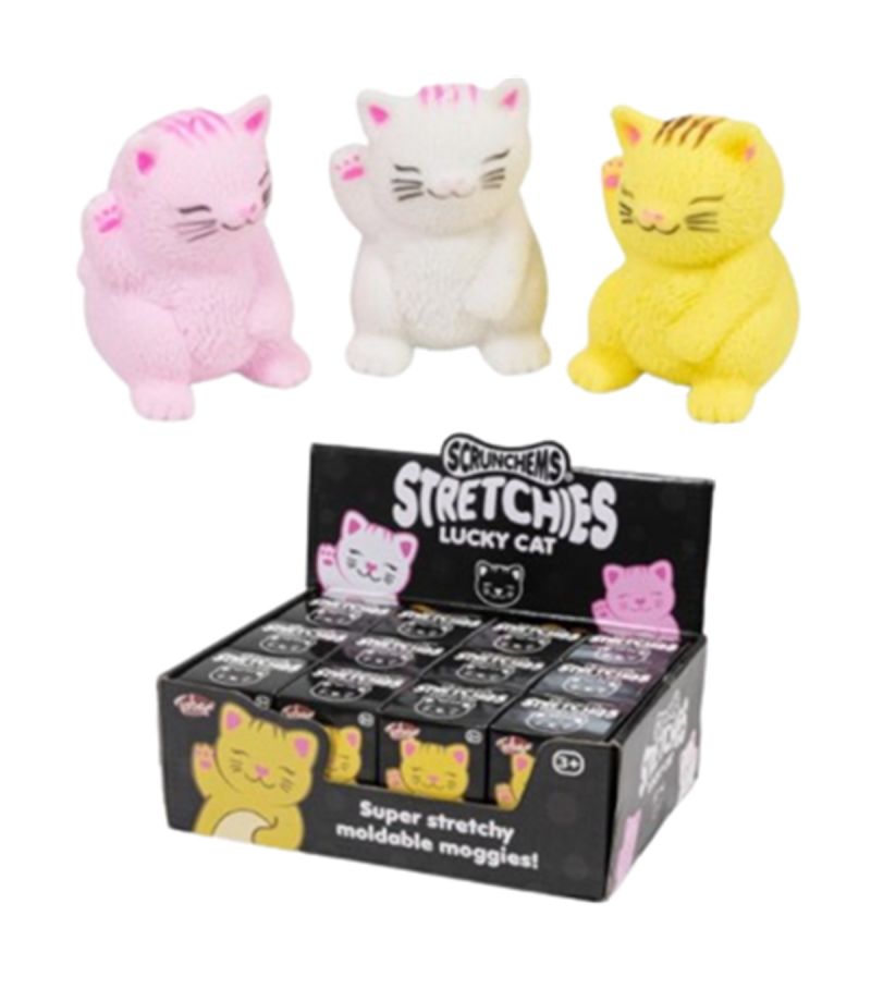 Scrunchems Stretchies Lucky Cat (Assorted Colours)