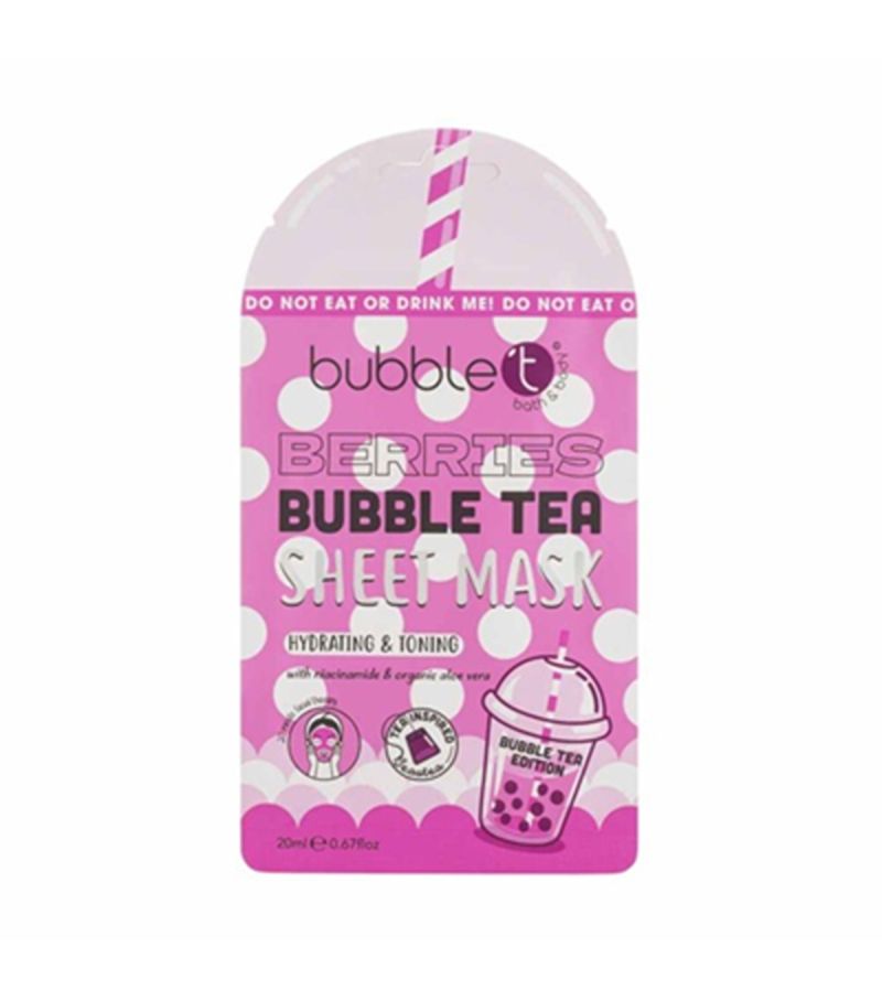 Bubble T Cosmetics Face Sheet Mask Berries With Aloe Vera & Niacina