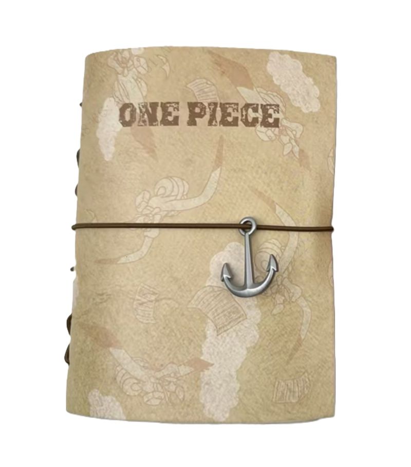 One Piece Classic Collection Creamy B6 PU Loose-Leaf Wire-bound Book with Band (80 Sheets)
