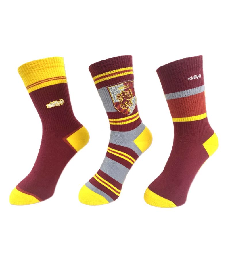 Harry Potter Gryffindor 3 Pairs Crew Socks