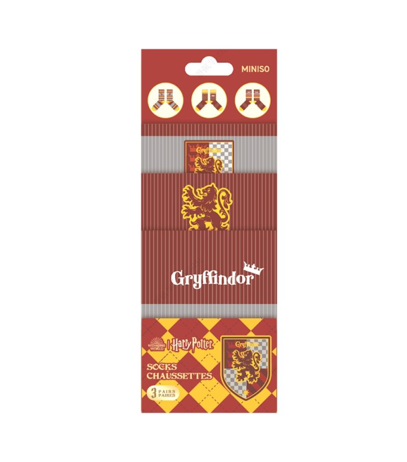 Harry Potter Gryffindor 3 Pairs Crew Socks
