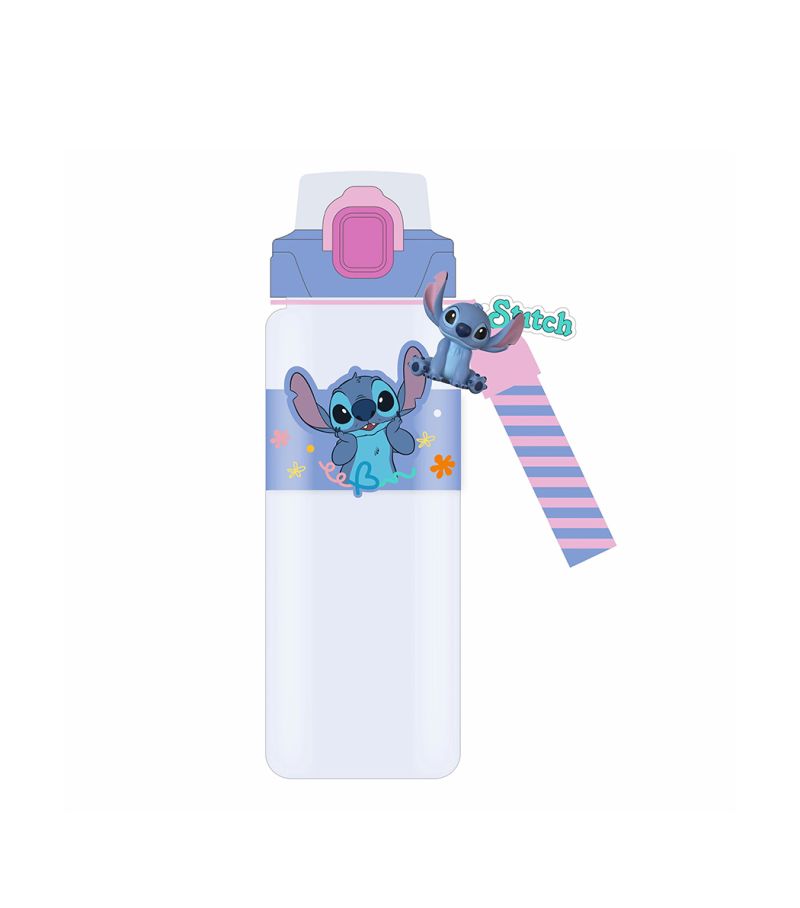 Disney Lilo & Stitch Collection Plastic Bottle With Strap & Sleeve 800ml