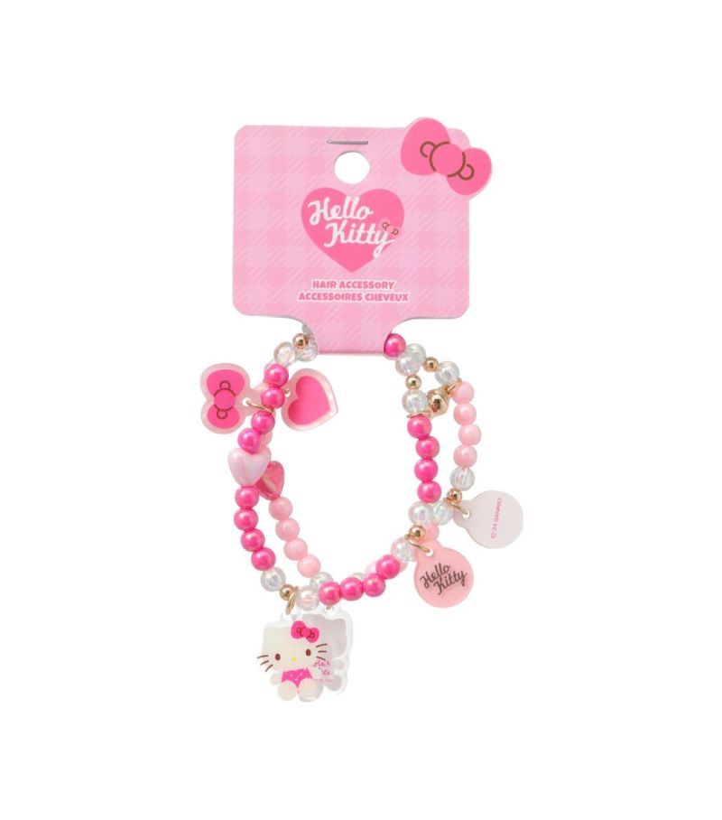 Sanrio Hello Kitty Pink Collection Hair Ties 2 Pieces