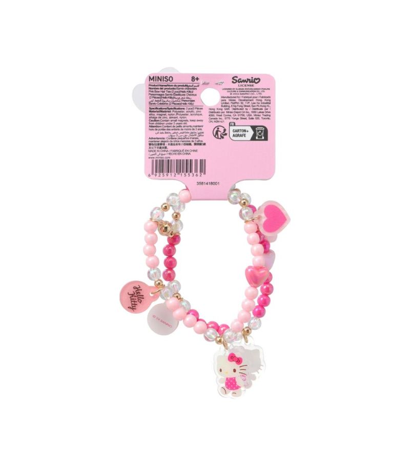 Sanrio Hello Kitty Pink Collection Hair Ties 2 Pieces