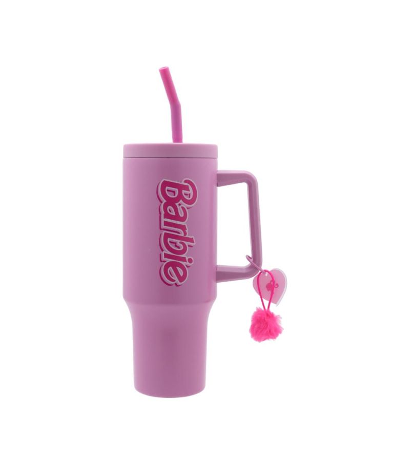 Barbie Pink Collection Double Wall Steel Bottle & Straw 1200ml