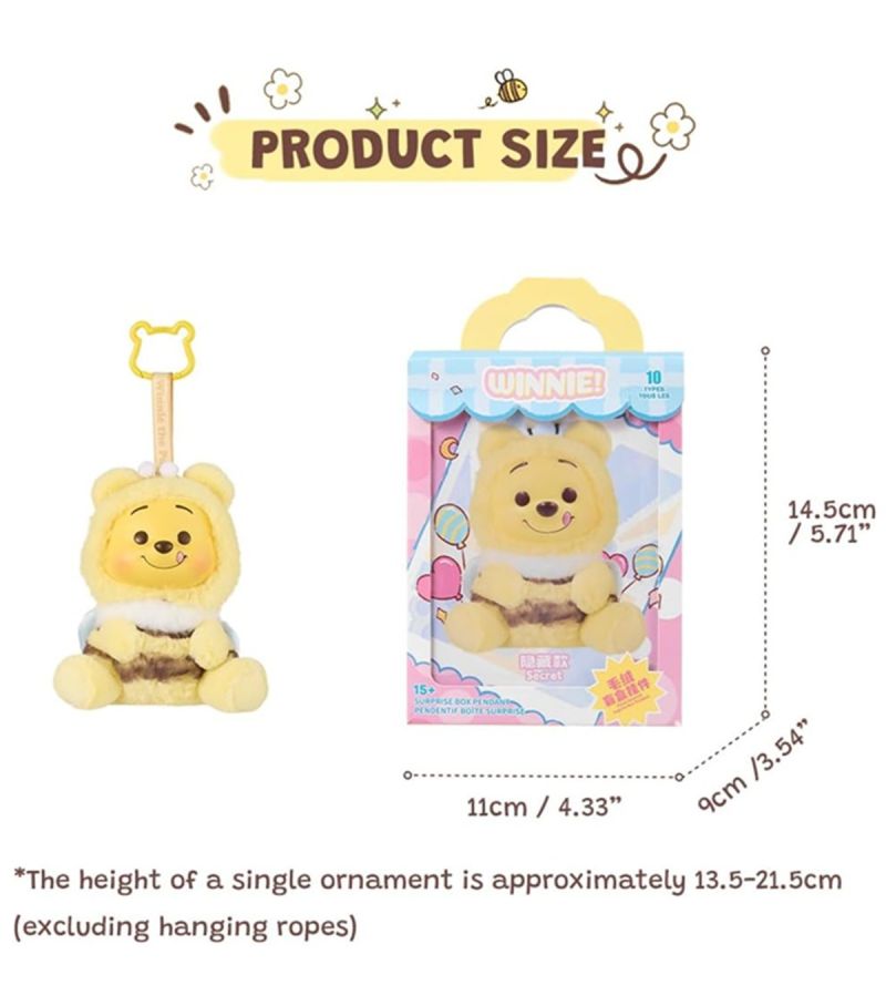 Disney Winnie The Pooh Naughty Team Vinyl Plush Pendant Surprise Blind Box