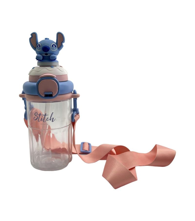 Disney Stitch Dinner Party Tritan Bottle With Strap 600ml Stitch