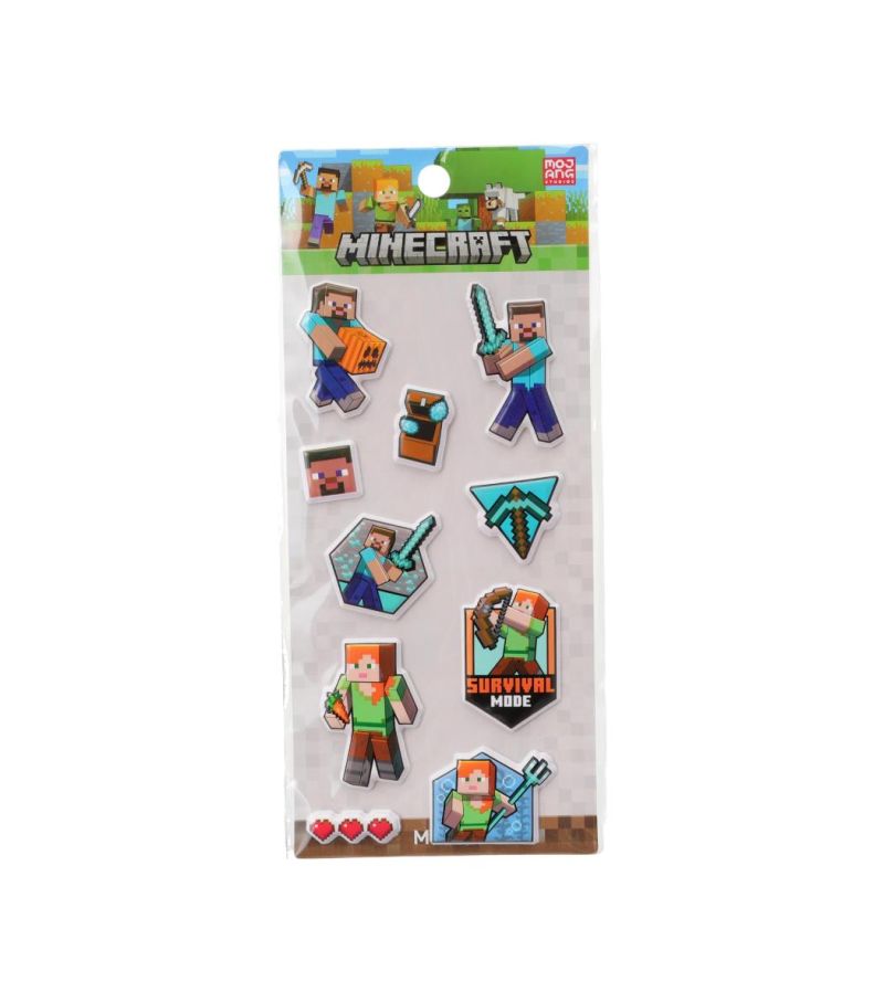 Minecraft 3D Foam Stickers 1 Pack (Assorted Stickers)