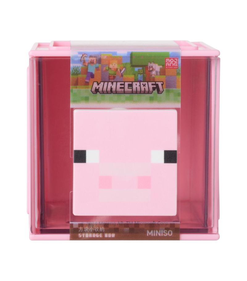 Minecraft Square Small Storage Box Pink