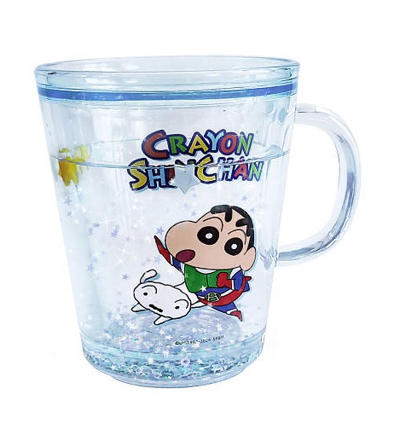 Crayon Shinchan Blue Double Wall Plastic Cup 260ml