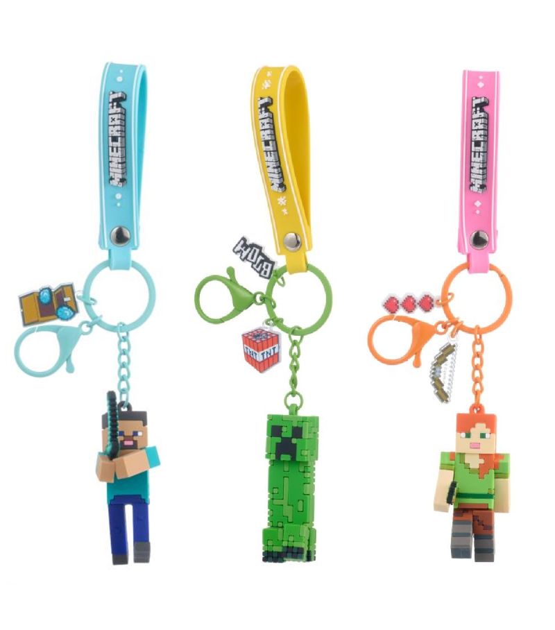 Minecraft 3D Keychain (Assorted Characters)