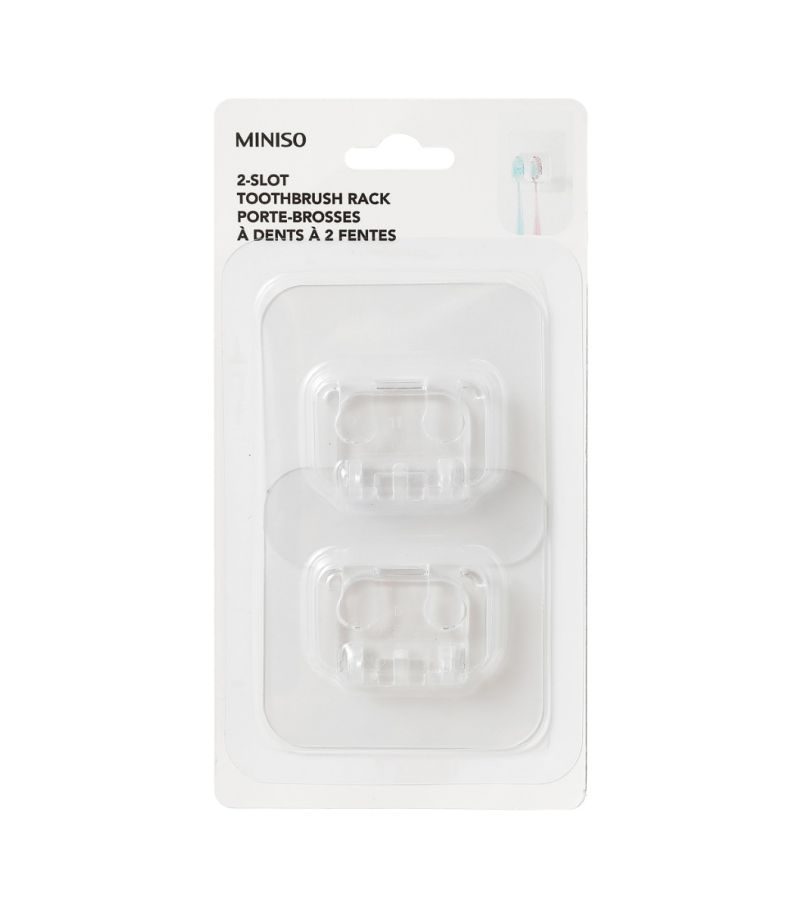 Transparent Toothbrush Rack Pack Of 2
