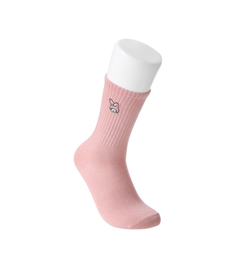Sanrio My Melody Plain Colour Crew Socks 
