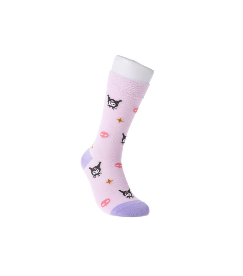 Sanrio Kuromi Full Print Crew Socks UK Size 5-7.5