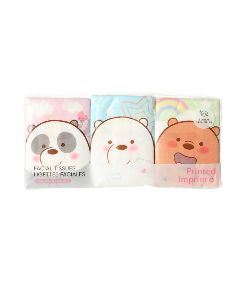 We Bare Bears Fragrance Free Tissues