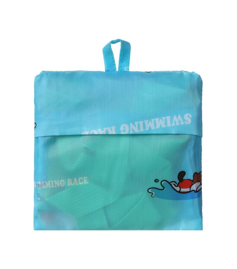 Mini Family Swimming Race Blue Shopping Bag