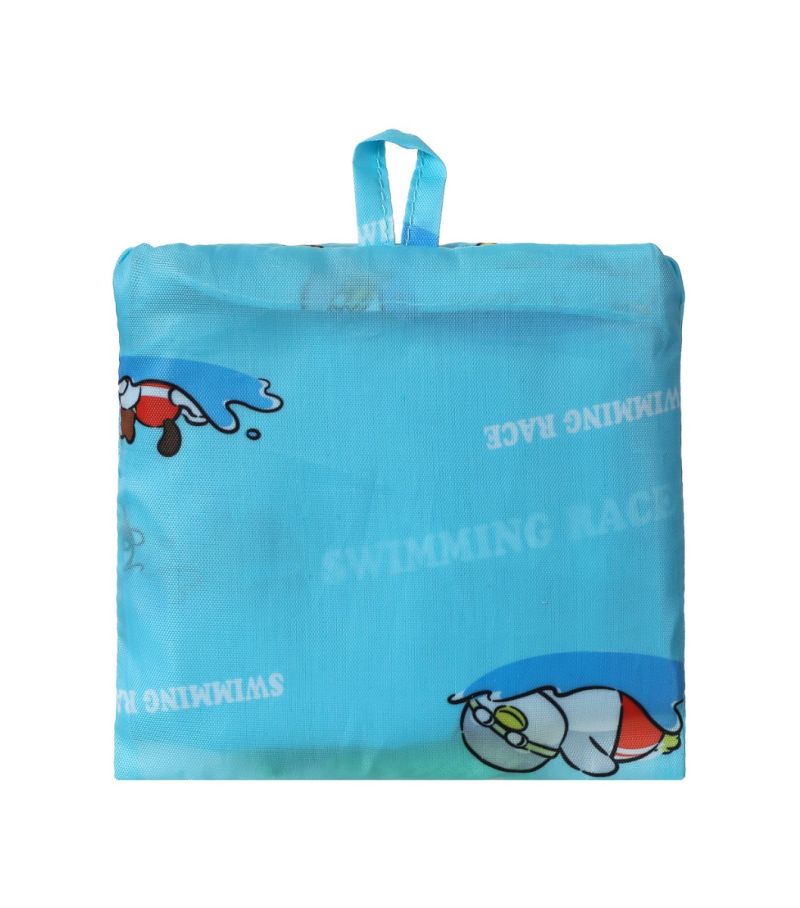 Mini Family Swimming Race Blue Shopping Bag