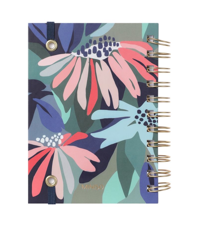 Floral Dark Blue A5 Memo Book