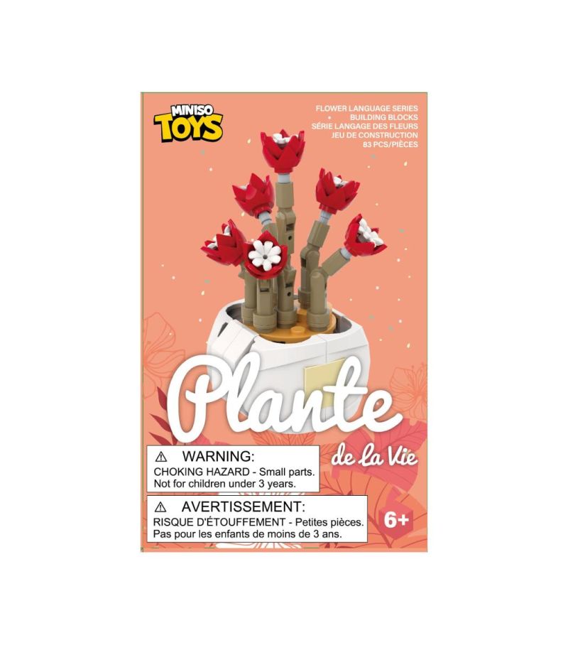 MINISO Toys Flower Language Series Succulent Fantasy Angel Plants Building Blocks