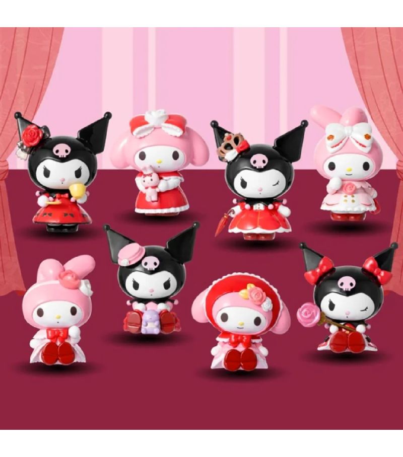Sanrio Hello Kitty & Friends My Melody & Kuromi Rose and Earl Series Figurine Blind Box 