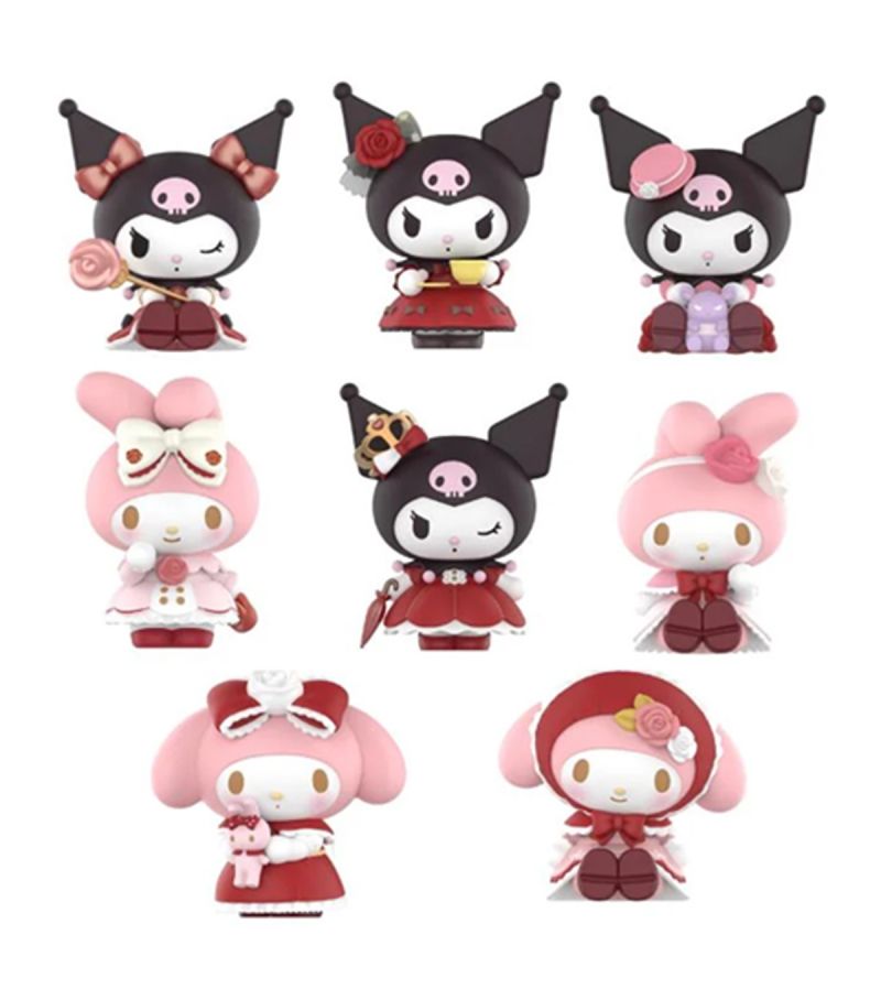 Sanrio Hello Kitty & Friends My Melody & Kuromi Rose and Earl Series Figurine Blind Box 