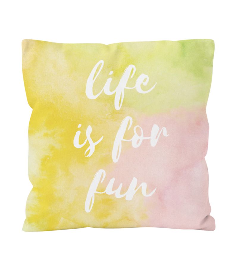 MINISO Life Is For Fun Colour Explosion Square Pillow