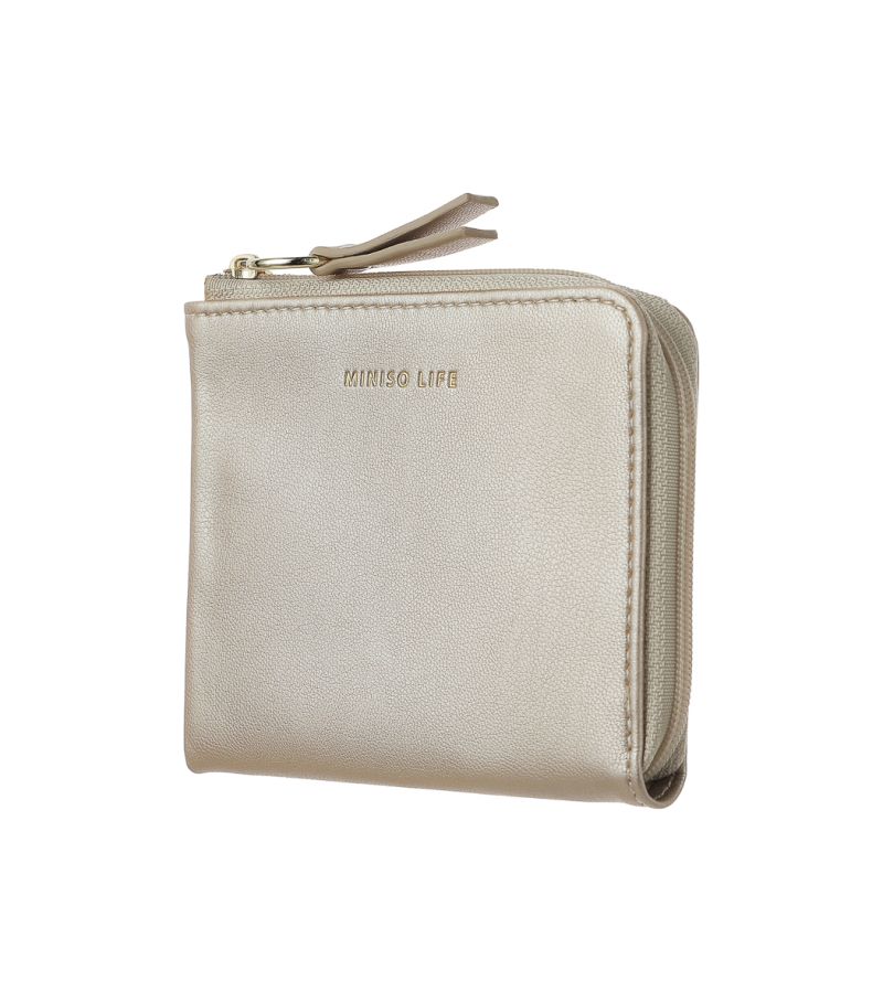 Minimalist Golden Letters Series Coin Purse with Zipper