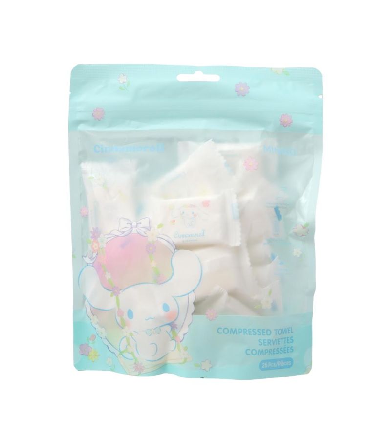 Sanrio Cinnamoroll Patterned 25 Pack Compressed Towels