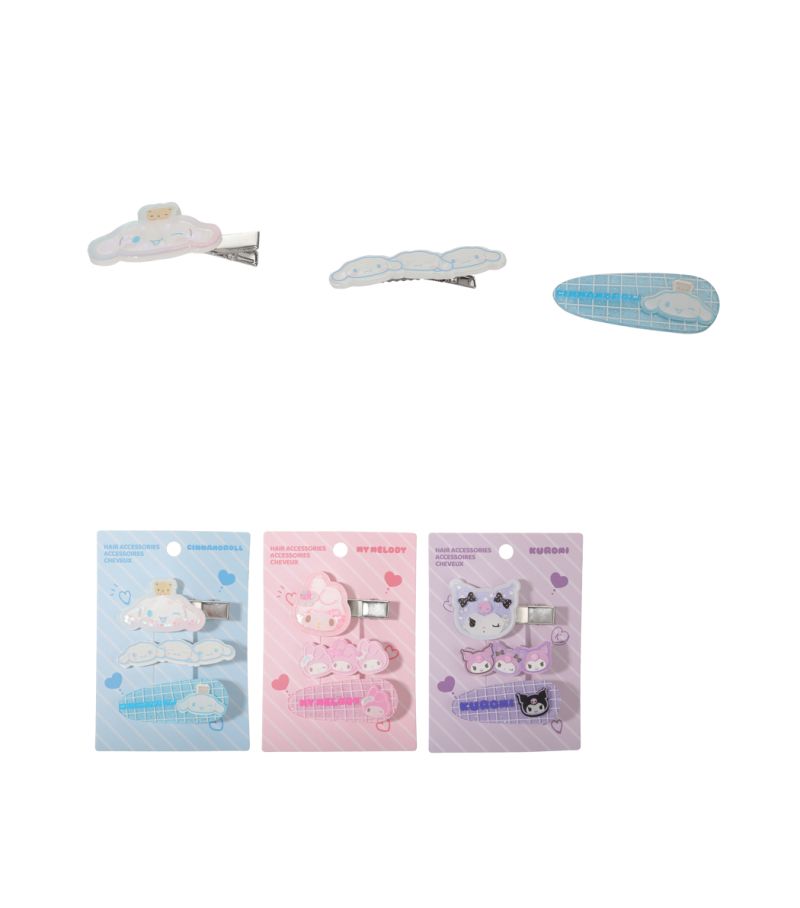 Sanrio Characters Party Series Pack Of 3 Hair Accessories Kit (Assorted Characters)