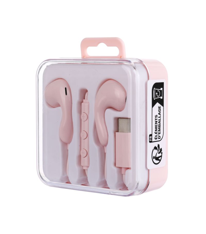 Elegance Series Type-C In-Ear Earphones Pink