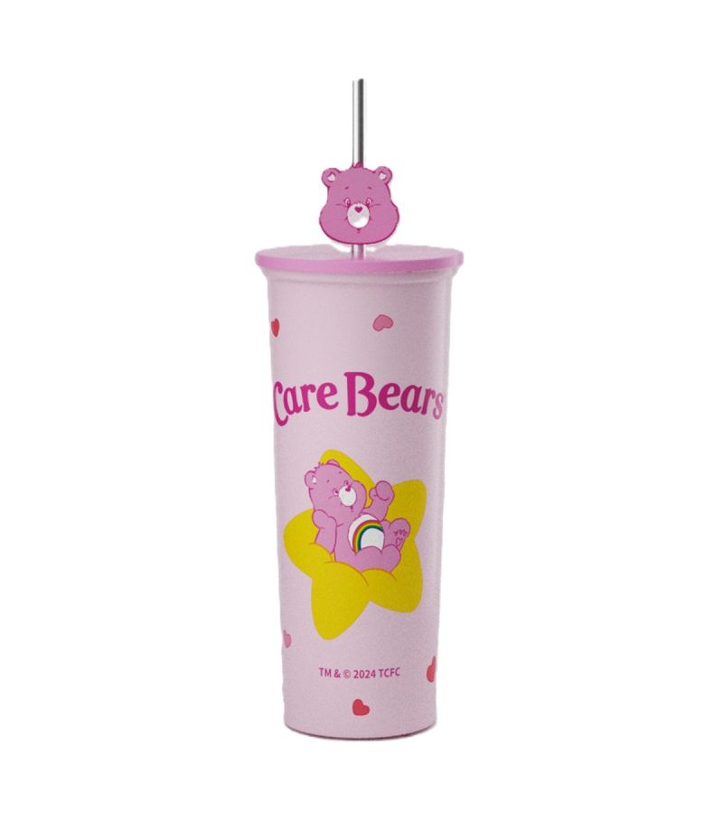 Care Bears Collection Pink Stainless Steel Tumbler & Straw 800ml