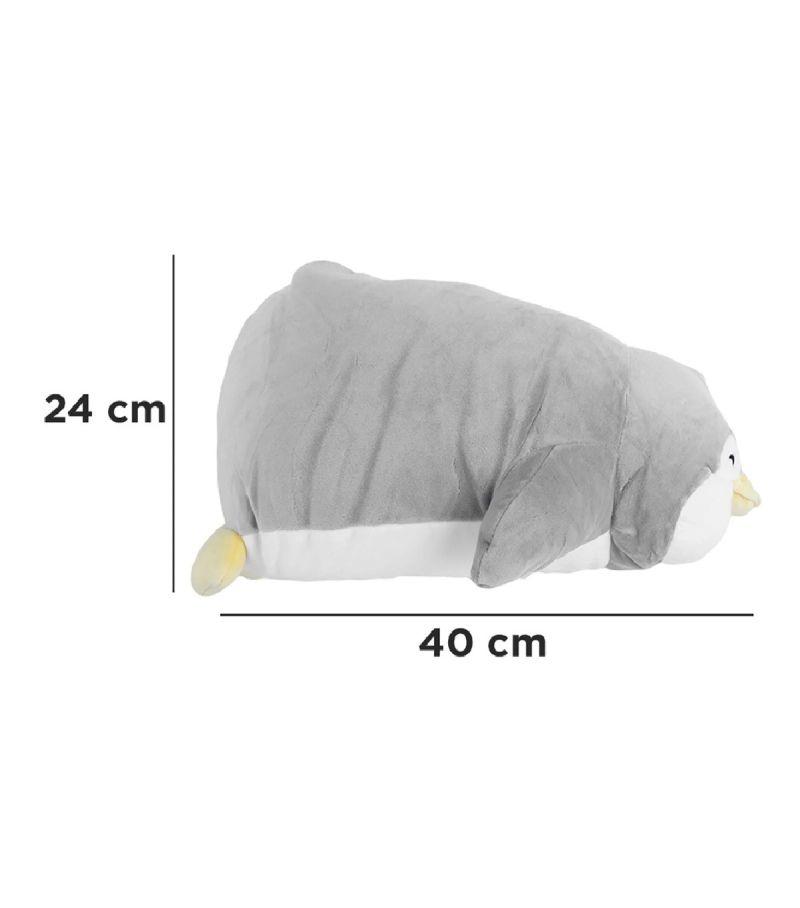 Mini Family PenPen 19 Inch Grey Lying Penguin Plush Soft Toy