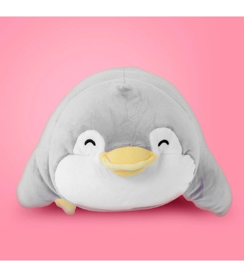 Mini Family PenPen 19 Inch Grey Lying Penguin Plush Soft Toy