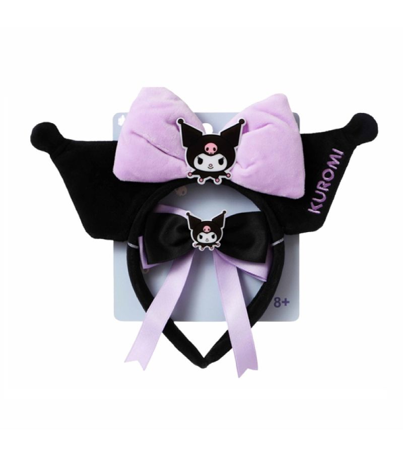 Sanrio Hello Kitty & Friends Kuromi 2 Piece Hair Band & Bow Set