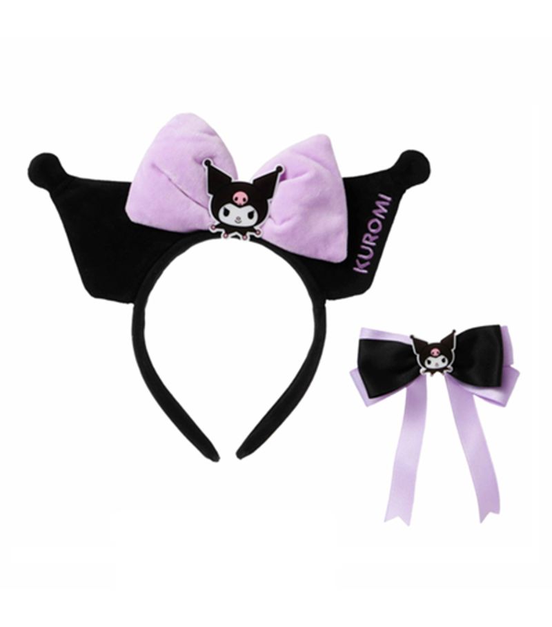 Sanrio Hello Kitty & Friends Kuromi 2 Piece Hair Band & Bow Set