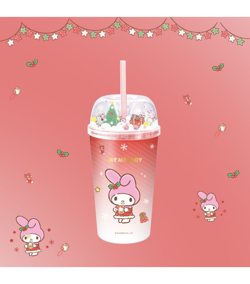 Sanrio Hello Kitty & Friends My Melody Christmas Plastic Tumbler 480ml