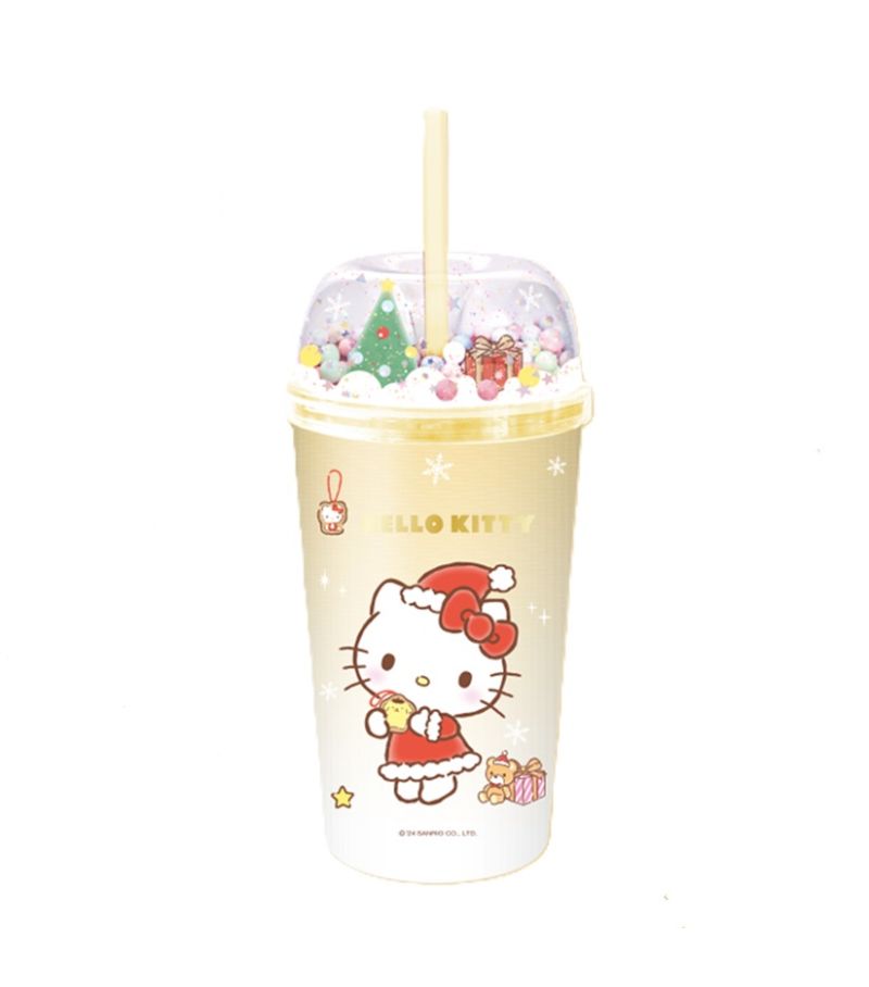 Sanrio Hello Kitty & Friends Gold Christmas Plastic Tumbler